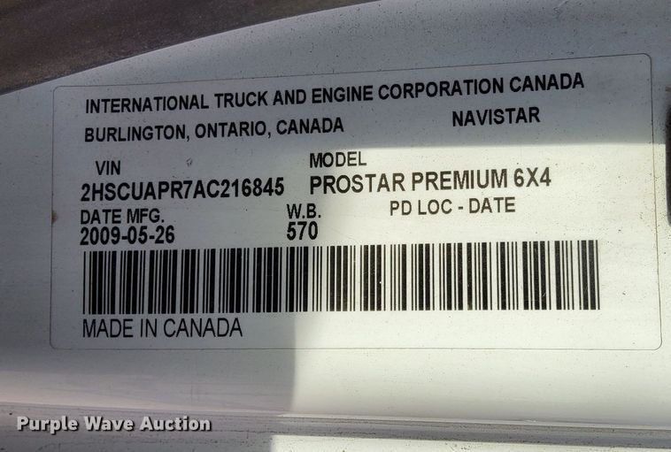 image for item DP0238 2010 International ProStar Premium  semi truck