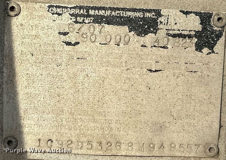 image for item DP3205 2009 Chaparral  drop deck equipment trailer