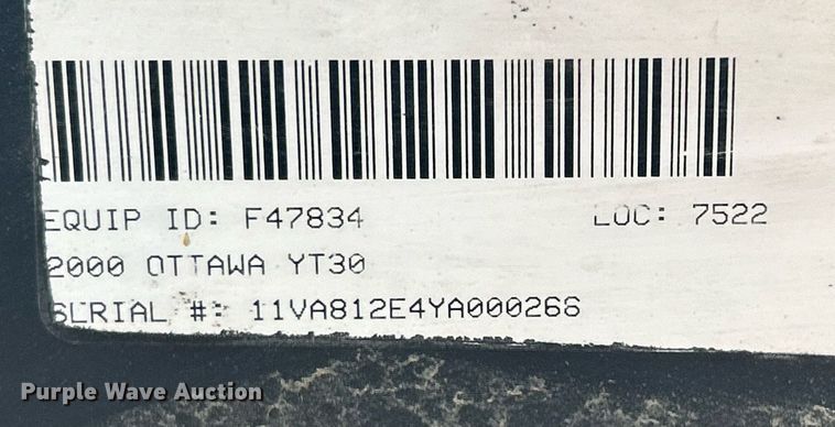 image for item DQ1061 2000 Ottawa YT30  yard truck