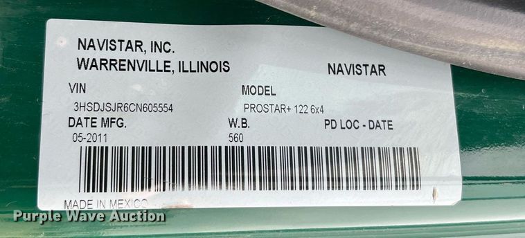 image for item DQ2302 2012 International ProStar 122  semi truck