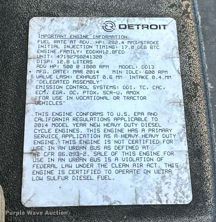 image for item GG9919 2015 Freightliner Cascadia  semi truck