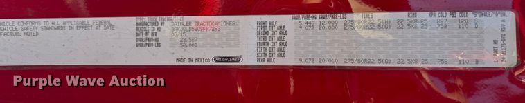 image for item GQ9223 2016 Freightliner Cascadia 125  semi truck