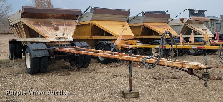 image for item KU9085 1999 Allco bottom dump pup trailer