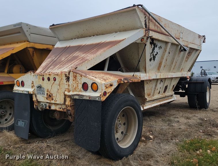 image for item KU9085 1999 Allco bottom dump pup trailer