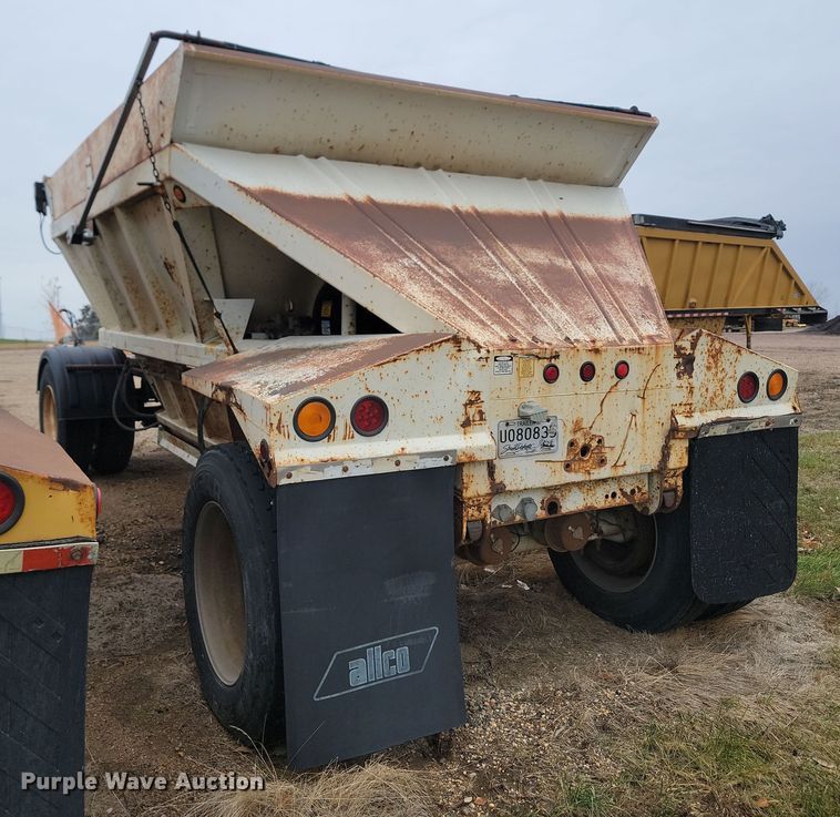 image for item KU9085 1999 Allco bottom dump pup trailer