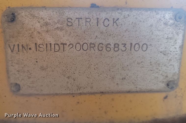 image for item KU9087 1994 Strick bottom dump pup trailer 