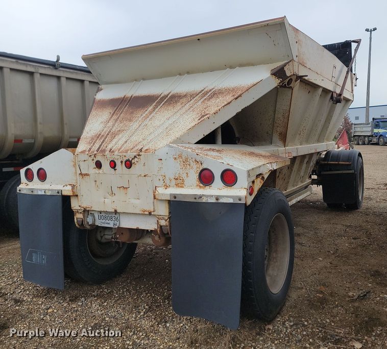 image for item KU9088 1999 Allco bottom dump pup trailer