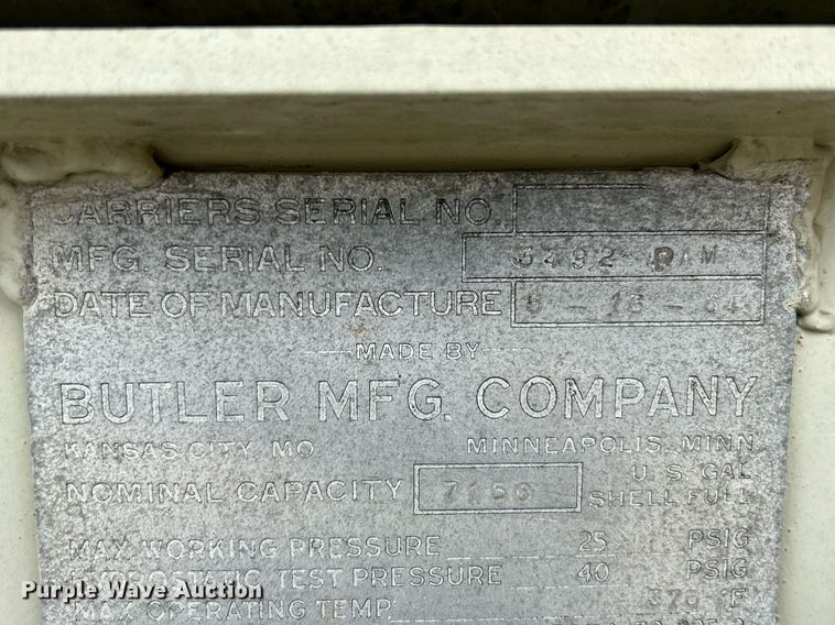 image for item NR9461 1964 Butler  tank trailer