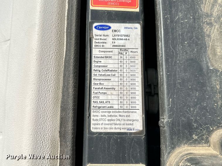 image for item NX9980 2009 Wabash  refrigerated van trailer