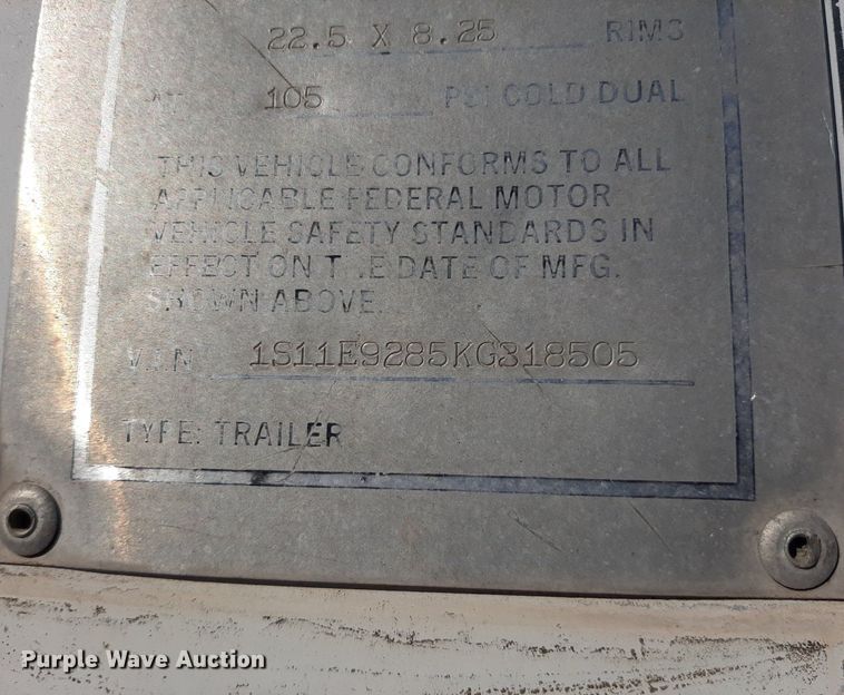 image for item OF9592 1989 Strick  dry van trailer