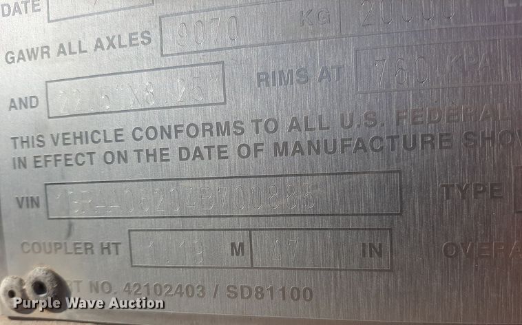 image for item OF9614 2004 Great Dane  dry van trailer