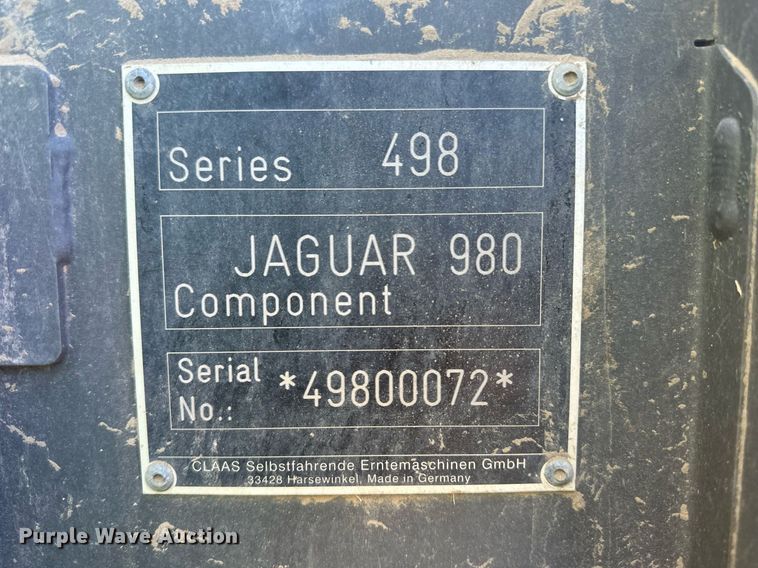 image for item DM2642 2017 Claas 980 Jaguar  forage harvester