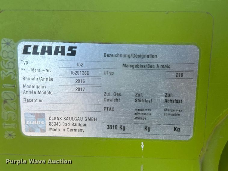 image for item DM2647 2017 Claas Orbis 750  rotary forage head