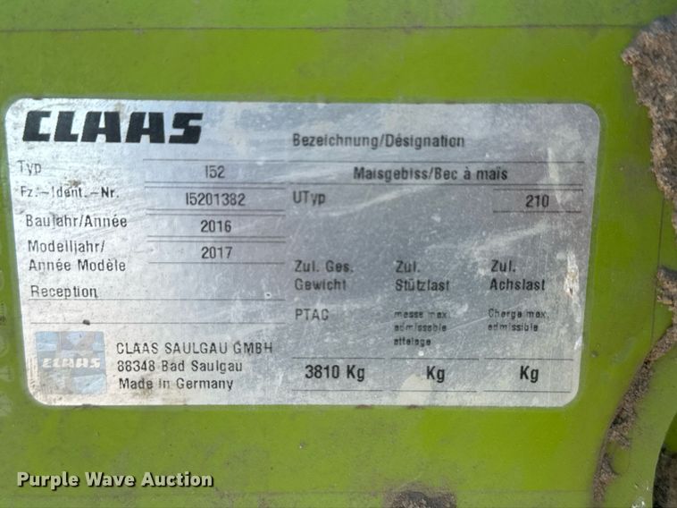 image for item DM2652 2017 Claas Orbis 750  rotary forage head