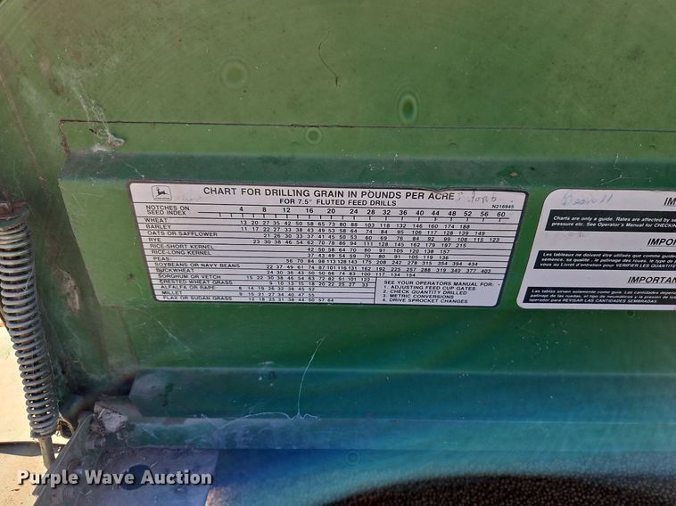 image for item DN7080 John Deere 750  grain drill