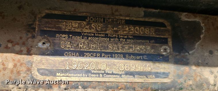 image for item DN7094 1977 John Deere 4430  tractor