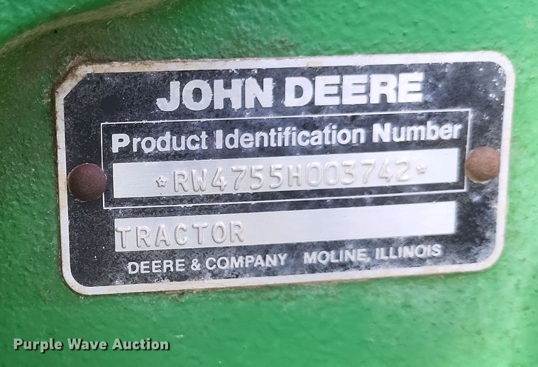image for item DO4728 1990 John Deere 4755  tractor