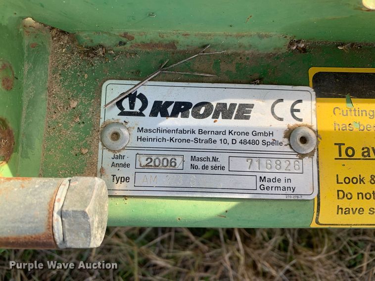 image for item DP8769 2006 Krone AM323S  disc mower