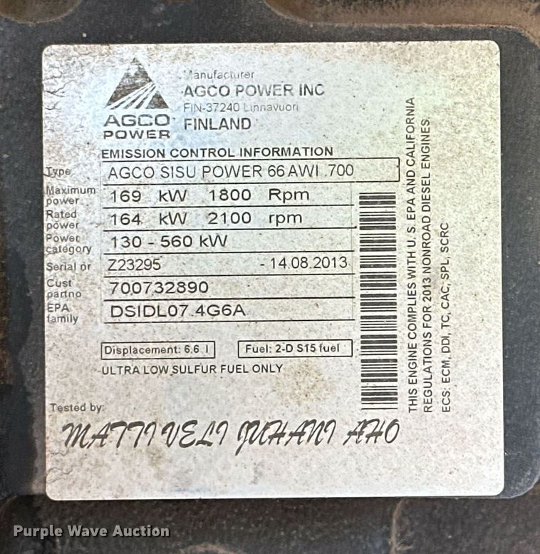 image for item DQ1569 2014 Massey Ferguson  WR9770 swather / windrower