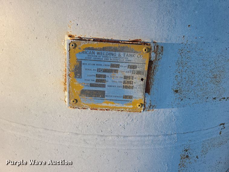 image for item DR7826 American Welding & Tank Co.  NH3 tank