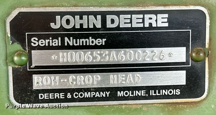 image for item IU9210 John Deere 653A  all-crop head