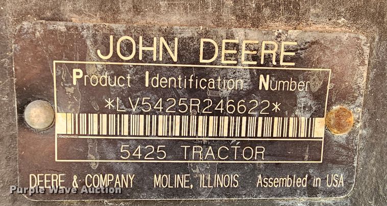 image for item KG9525 2006 John Deere 5425  MFWD tractor