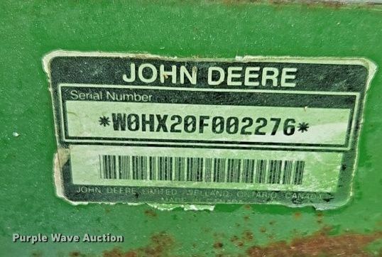 image for item LB9662 John Deere HX20  batwing rotary mower