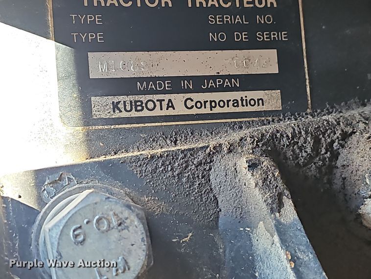 image for item LR9656 Kubota M108S  MFWD tractor