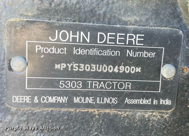 image for item LV9219 2006 John Deere 5303  tractor