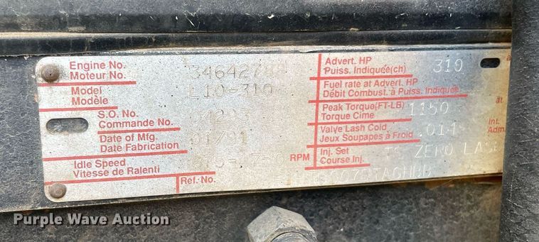 image for item LV9221 1991 Ford L9000  semi truck