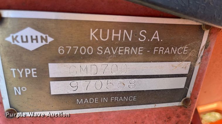 image for item LV9224 Kuhn GMD700  disc mower