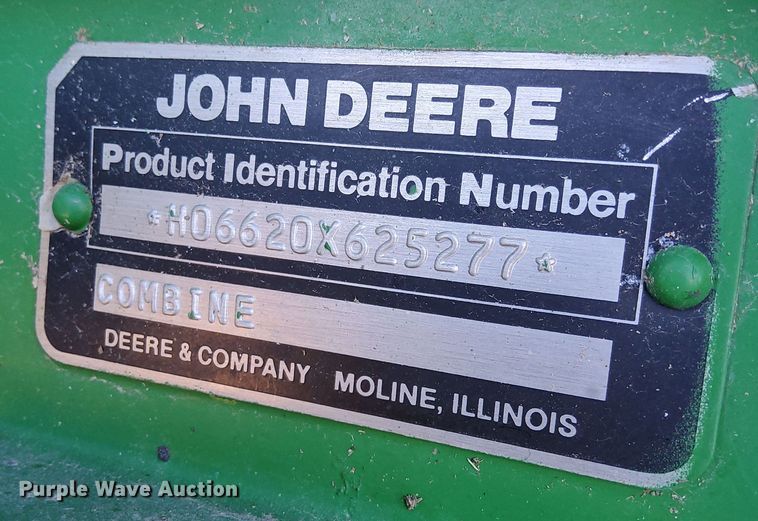 image for item LX9947 John Deere 6620 Titan II  RWA combine