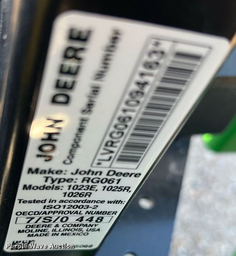 image for item MH9973 2020 John Deere 1025R  MFWD tractor