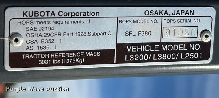 image for item MH9980 2022 Kubota L2501DT  MFWD tractor