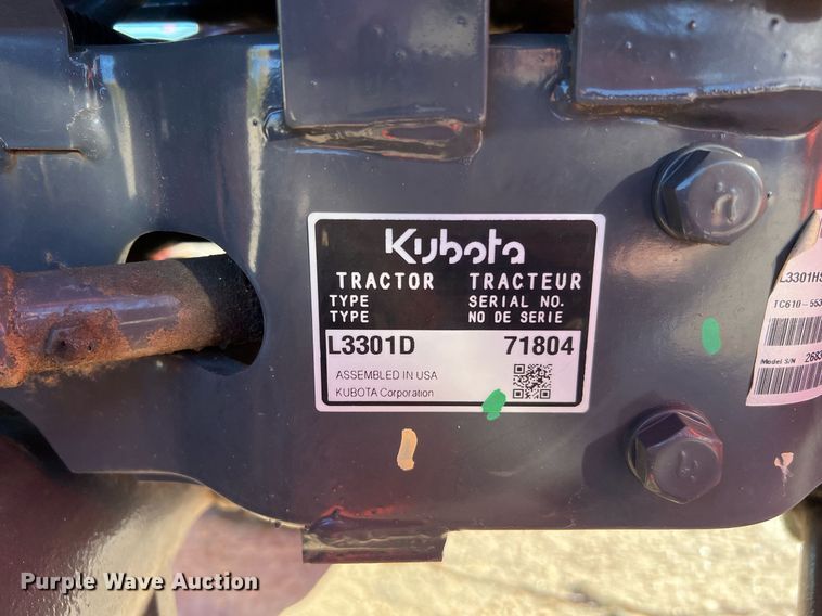 image for item MH9984 2018 Kubota L3301HST  MFWD tractor