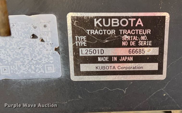 image for item MH9999 2017 Kubota L2501HST  MFWD tractor