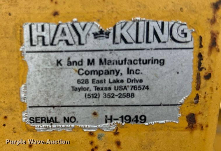 image for item MI9011 Hay King  hay bale trailer