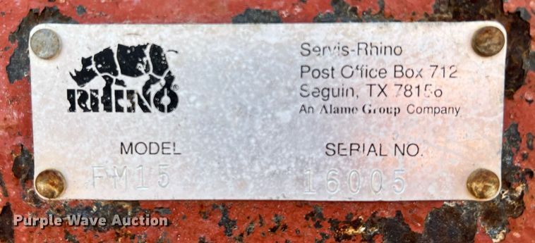 image for item MI9014 Rhino FM15  batwing rotary mower