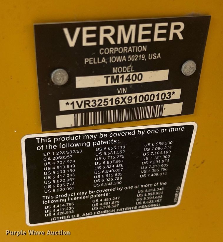 image for item NN9320 Vermeer TM1400  disc mower