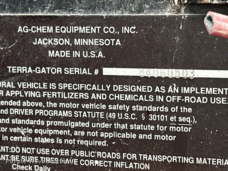 image for item NO9389 Ag-Chem TerraGator 8401  spreader