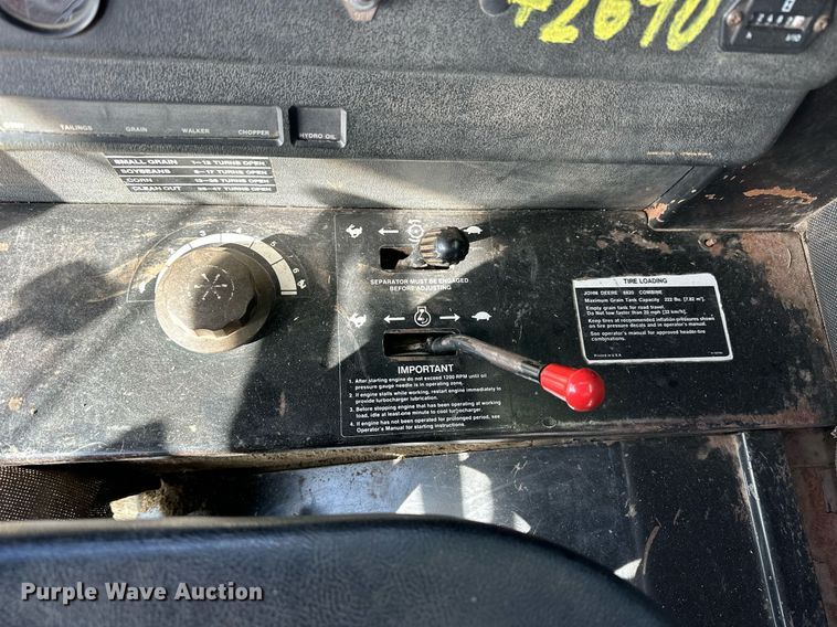 image for item NS9065 1983 John Deere 8820  combine