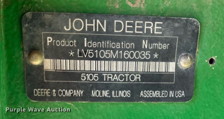 image for item OF9162 2009 John Deere 5105M  MFWD tractor