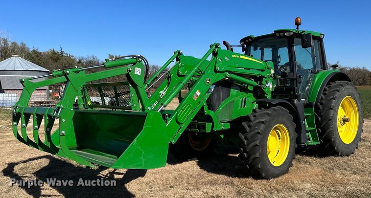 image for item OK9120 2021 John Deere 6155M MFWD tractor