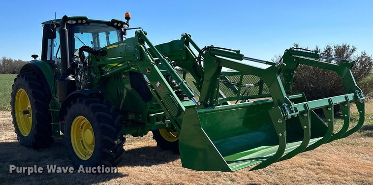 image for item OK9120 2021 John Deere 6155M MFWD tractor