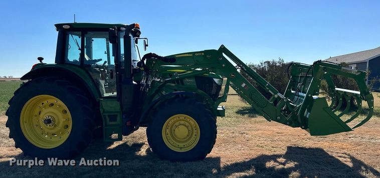 image for item OK9120 2021 John Deere 6155M MFWD tractor