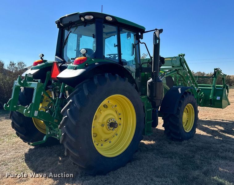 image for item OK9120 2021 John Deere 6155M MFWD tractor