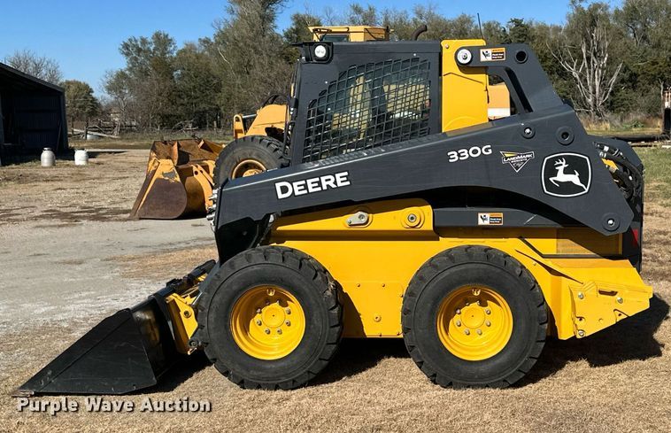 image for item OK9121 2021 John Deere 330G skid steer loader