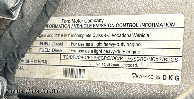 image for item DN0492 2019 Ford F550 XL  SuperCab flatbed truck