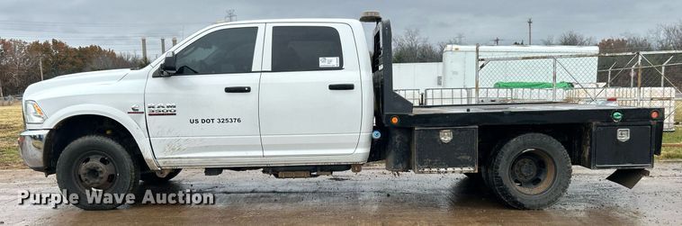 image for item DN0499 2014 Dodge Ram 3500HD  Crew Cab flatbed pickup truck