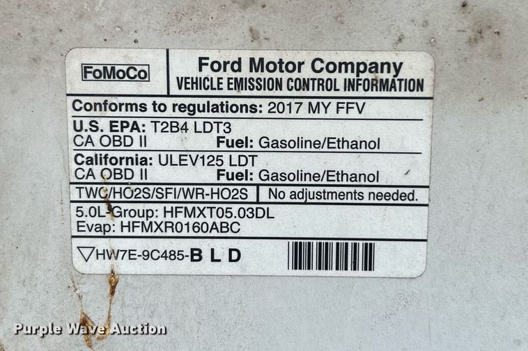 image for item DN0501 2017 Ford F150  SuperCab pickup truck